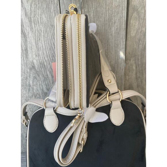 Juicy Couture kingdom Purse & Wallet Set Embroidered Black Velour - Picture 4 of 9